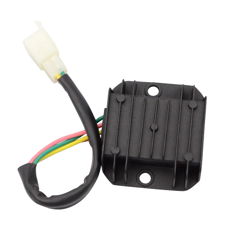 

GOOFIT Motorcycle Male Plug 4 wire Voltage Regulator for GY6 150cc & CG 125cc-250cc ATV Dirt Bike Moped H055-013