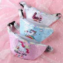 Модная женская поясная сумка в виде русалки с блестками и единорогом, блестящая сумка для путешествий, денег, телефона, Фанни, сумка на плечо, нагрудная сумка