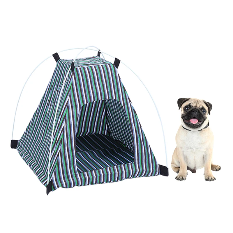 

Hoomall 1PC Pet Cat House Soft Stripe Camouflage Dog Tent Kennel Cloth Mat Dog House Nest For Small Medium Dog Cat Pet Tools