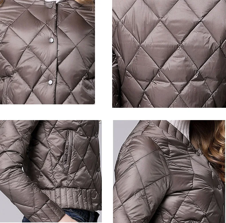 Весенне-зимняя женская ультра легкая пуховая куртка,высококачественное модное ромбическое длинное пальто, портативный пуховик из утиного пуха, легкая куртка