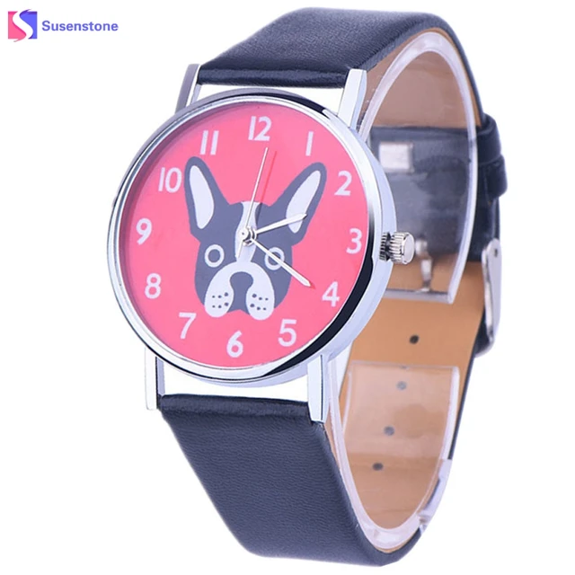 Men Women Watches 2018 Cute Dog Pattern Analog Quartz Watch PU Leather Wristwatc Men Women Watches 2018 Cute Dog Pattern Analog Quartz Watch PU Leather Wristwatc