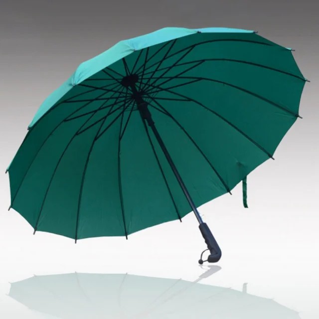 Buy 16 Ribs 190T Rainy Solid Umbrellas Semi Auto Open