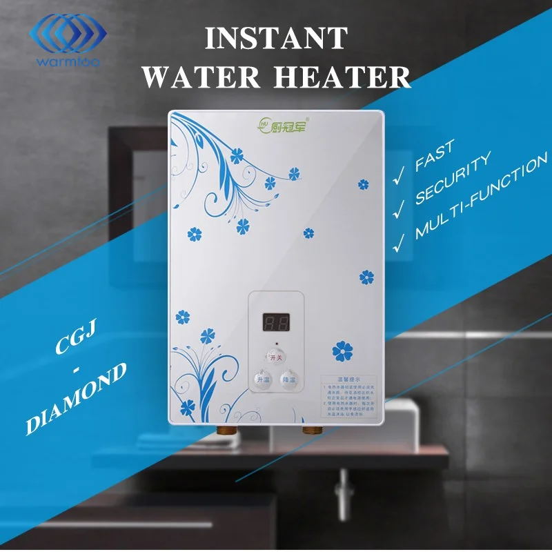 

7000W Electric Water Heater Instant Tankless Heating LED Digital Display Intelligent Constant Temperature Bathroom Shower 220V