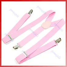 Новая мода Однотонные Регулируемый зажим-в форме буквы У на спине подтяжки