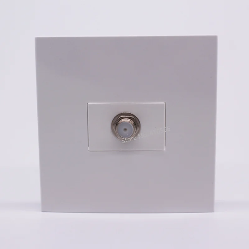 

One Port TV Wall Plate Socket Digital TV Connector White Color 86x86mm Global Standard Size Home Installaion Plugs