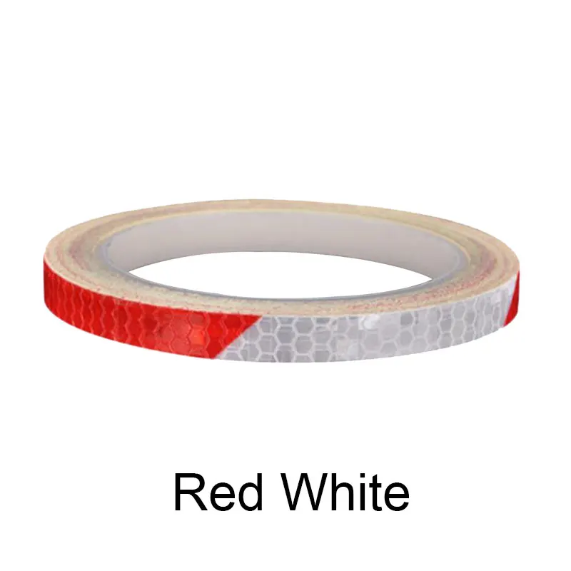 Red White Аксессуары для велосипеда светоотражающие наклейки мотоцикл велосипед отражатель Велоспорт Безопасность водонепроницаемый колеса наклейка на обод ленты - Цвет: Red White