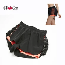 Летний женский спортивный фитнес шорты для йоги 2 в 1 женские спортивные шорты крутые женские спортивные шорты для бега шорты для фитнеса одежда для бега QY