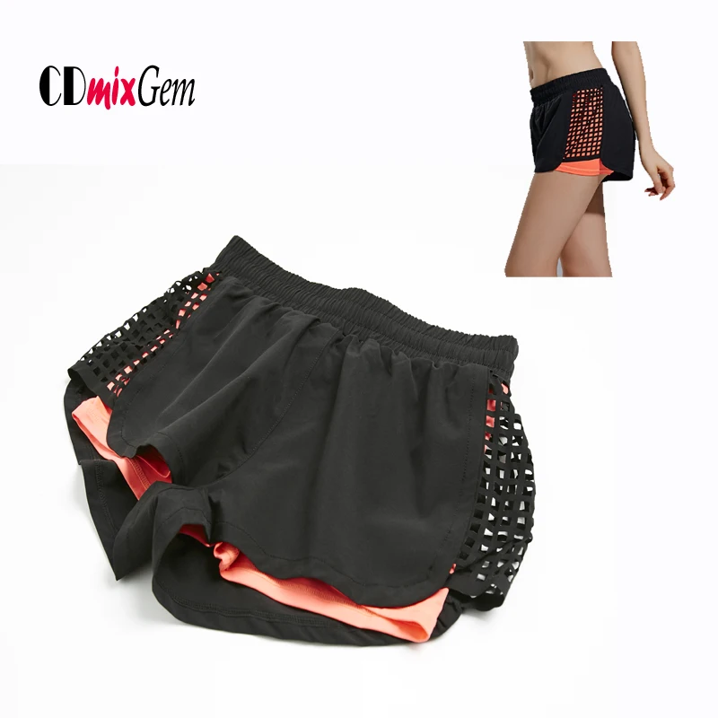 

Summer Women Sport Fitness Yoga Shorts 2 In 1 Women Athletic Shorts Cool Ladies Sport Running Short Fitness Clothes Jogging QY