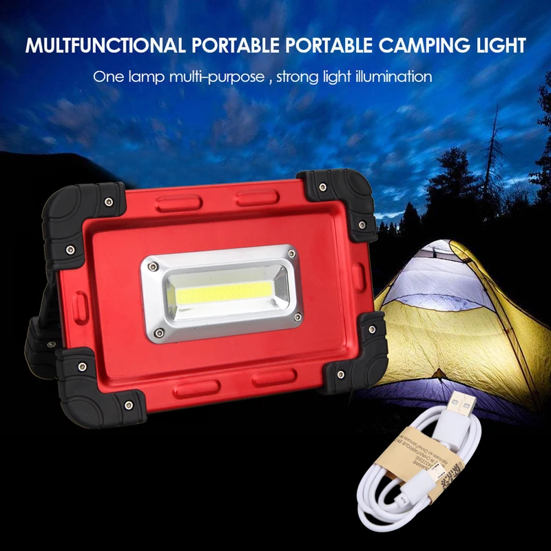 

Portable LED Flashlight COB Work Light Floodlight Searchlight Waterproof USB Rechargeable Power Bank For outdoor lighting