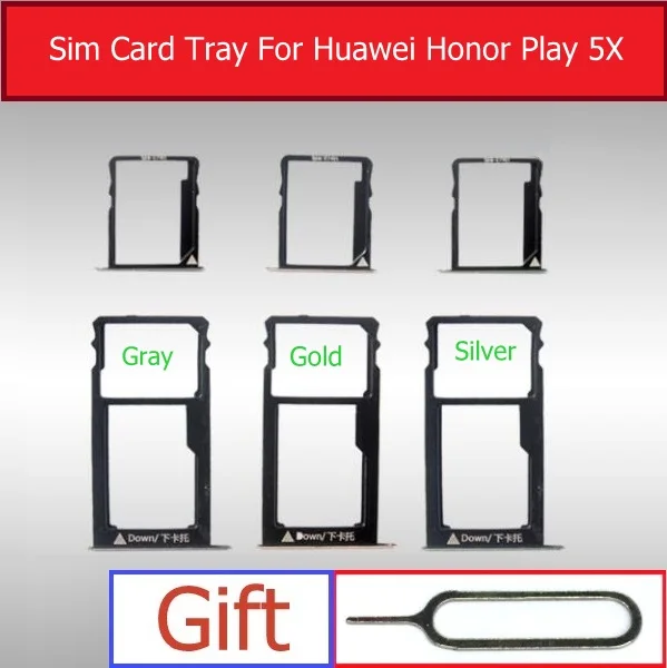 1 Набор вверх и вниз Micro SD + держатель для sim-карты Huawei Honor Play 5X KIW-TL00H TL00 L23 CL00 AL10 UL00/Glory