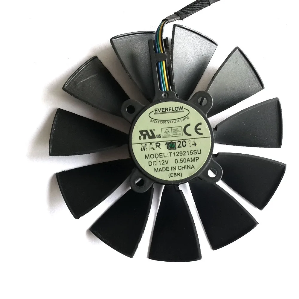 Оригинальный вентилятор охлаждения EVERFLOW T129215SU 2 шт./лот 12 В 0.5A 28X28X28X28mm для ASUS
