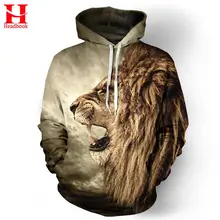 2017 Headbook Autumn Winter Fashion Lion Ancient Digital Printing Men/Women Hooded Hoodies Cap Windbreaker Jacket 3d Sweatshirts