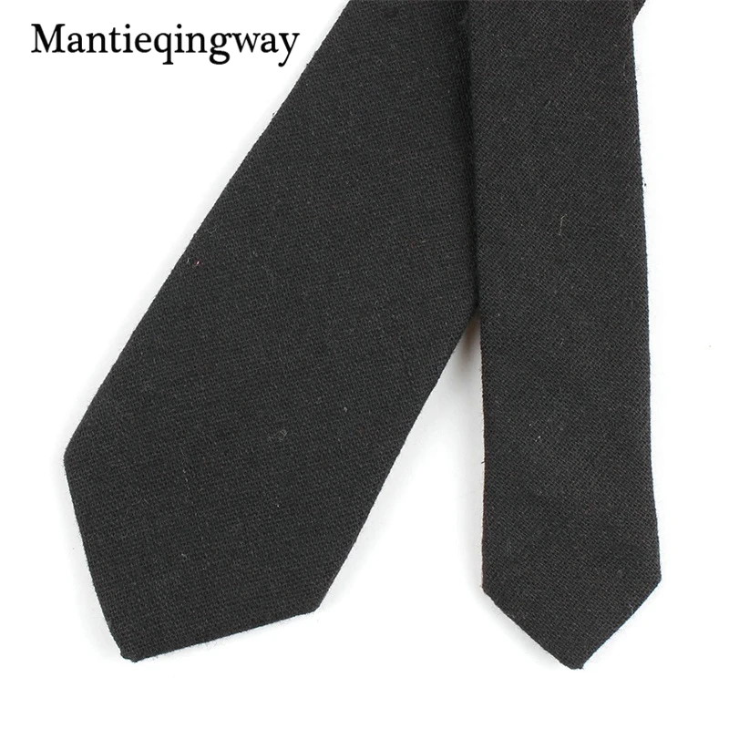 Mantieqingway бренд мужской галстук однотонные Галстуки Gravatas corbatas тонкий Vestidos хлопок мужской галстук шеи галстуки для Свадьба
