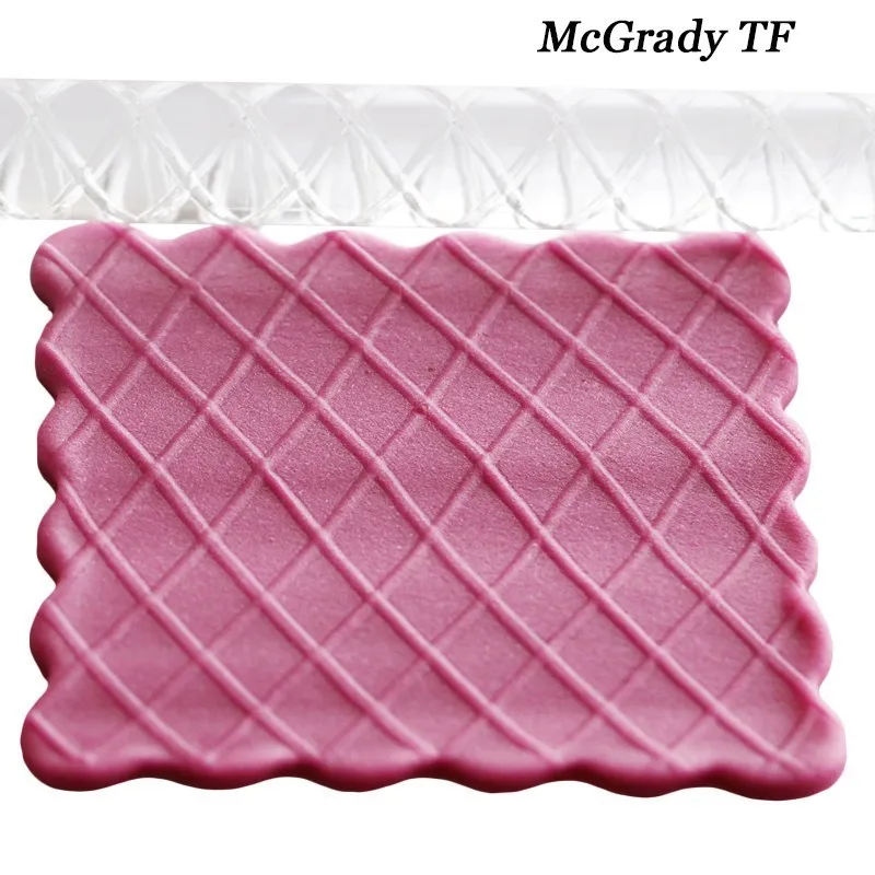 Rolling Pin Diamond Check Designed Rolling Pin Fondant Cake Decorating