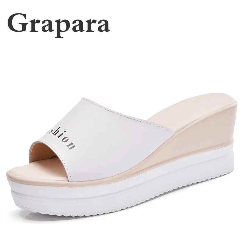 Summer Women Flat Platform Slippers Slides Casual Shoes Woman Slip on