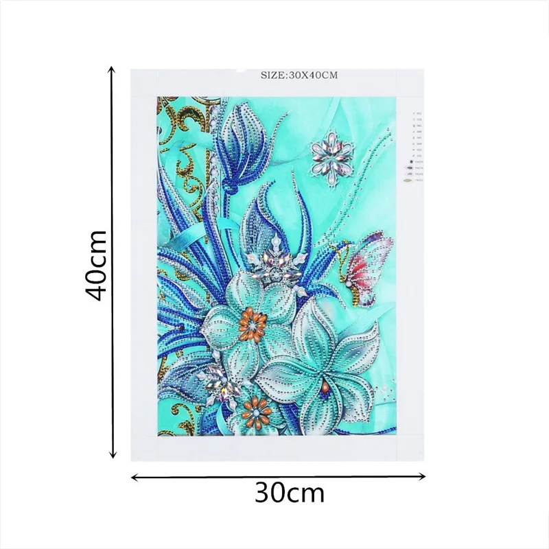 5D DIY Diamond Painting special shaped Diamond Embroidery butterfly Flower "Four-color pansy" Cross Stitch Rhinestone Scenery