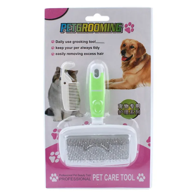 Dog Brush Pet Dog Comb Long Hair Brush Plastic Handle Puppy Cat Dog