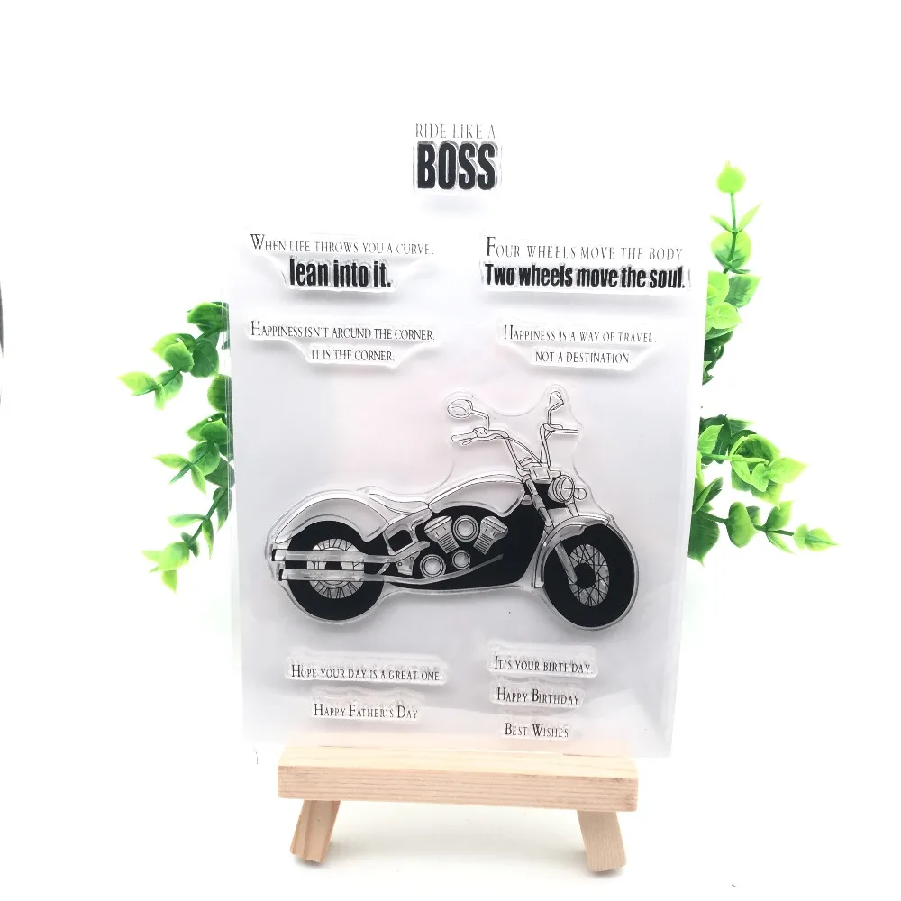 

Motorcycle Transparent Clear Silicone Stamp/Seal for DIY scrapbooking/photo album Decorative clear stamp