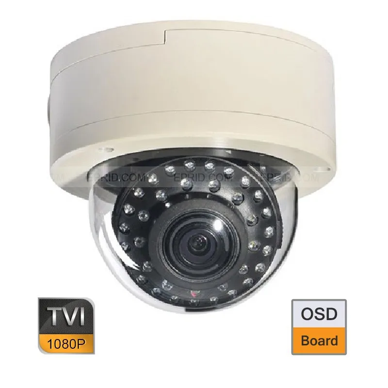 HD TVI 2MP 1080P Vandal Proof Dome Camera 2.8-12mm Varifocal Lens OSD Board