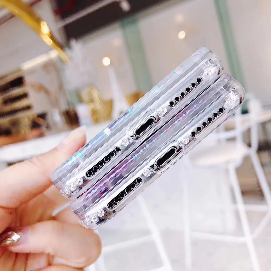Роскошный динамический жидкий зыбучий песок мягкий чехол для iPhone 6 6S 7 8 Plus X XR XS Max