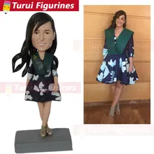 Полимерная глина bobblehead Торт Топперы индивидуальные 3d фигурка производитель скульптура миниатюрная скульптура репродукции девушки фигурки