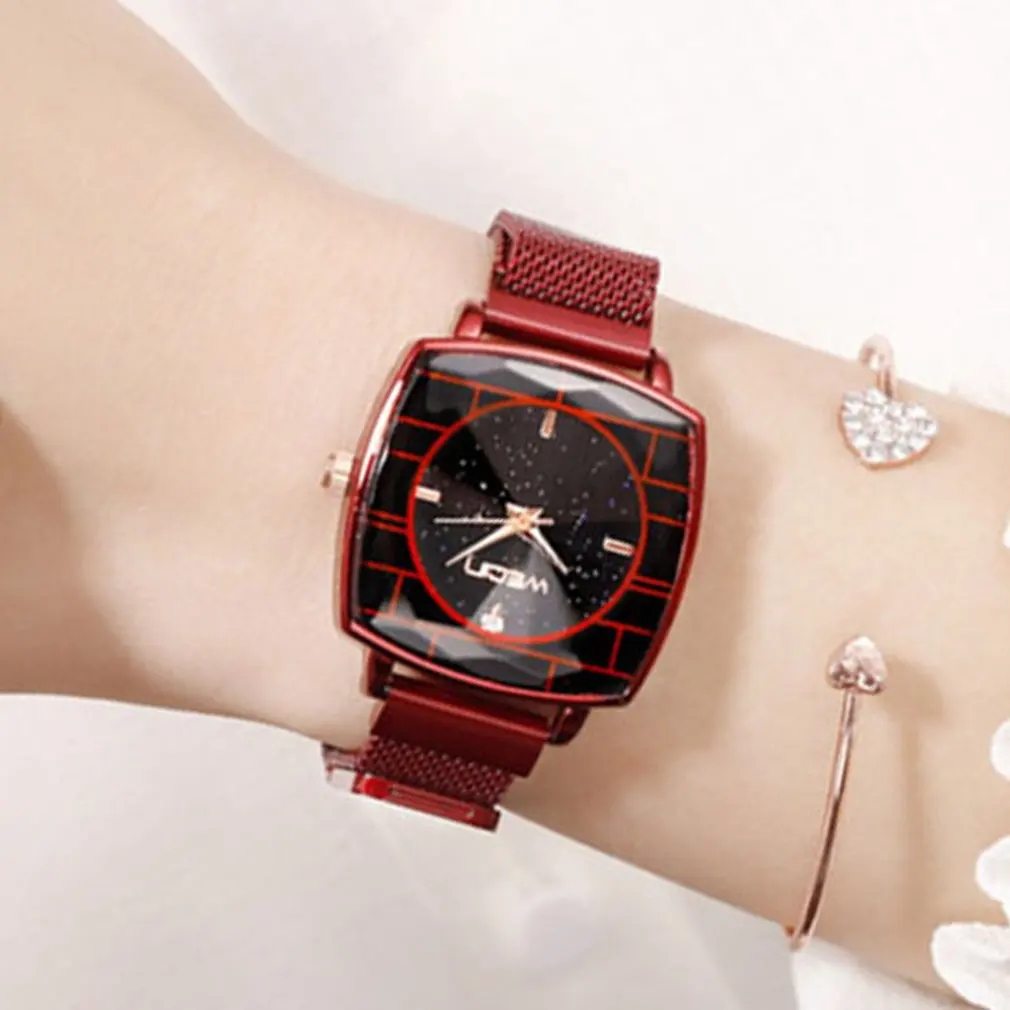 Square Diamond Angle New Sky Watch Ladies Students Korean Women's Watch Quartz Watch Explosion Relojes Mujer Casual Dress
