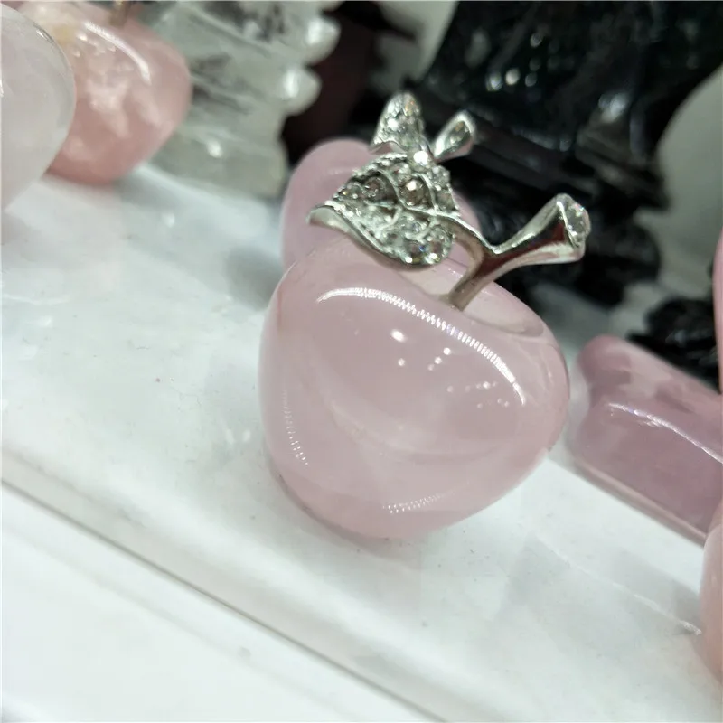 1 шт. розовый кварц Кристалл Яблока ручная работа сердце фотография|heart rose|heart