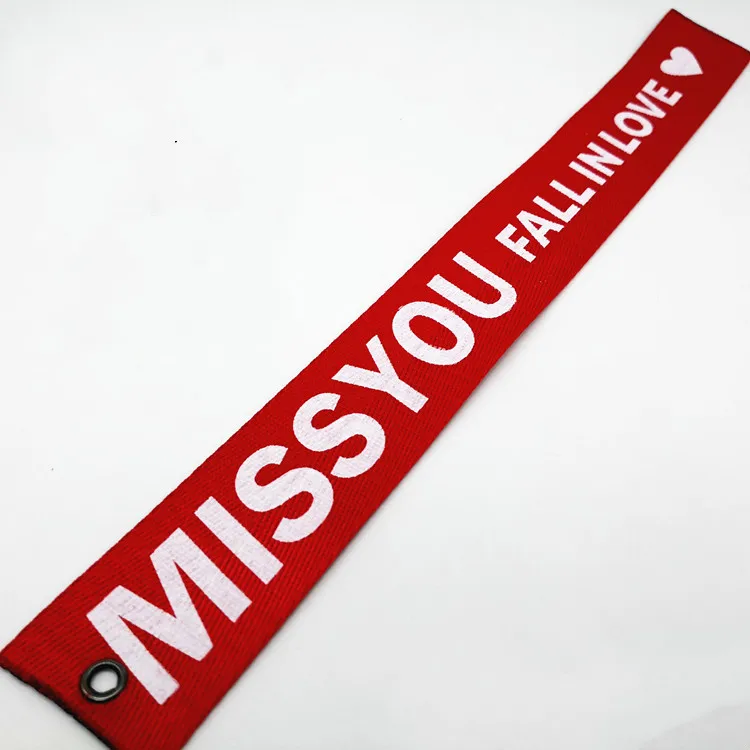 Горячая Распродажа 3,8 см(1 м/лот) печатные буквы "Miss you" Печать корсажная лента DIY ручной работы рюкзак для одежды аксессуары - Цвет: red