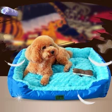 Собака дом кровать зима теплая квадратный Съемный ПЭТ Коврики щенок кошка Подушки питомник домашних продукты для большой Товары для собак doggyzstyle
