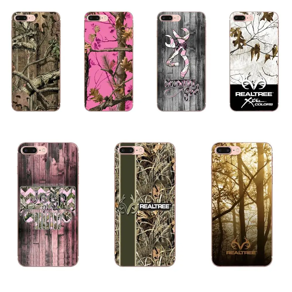 Розовый Камуфляжный дизайн Realtree для Huawei Honor 4C 5A 5C 5X 6 6C 6A 6X 7 7X 8 9 V8 V10 Y3II Y5II Y6II G8 P7 Play