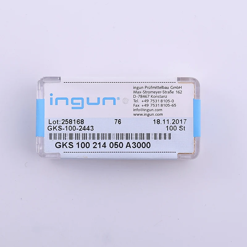 

Ingun GKS 100214050A2000 тестовый зонд, пружинная игла 100 шт./кор.