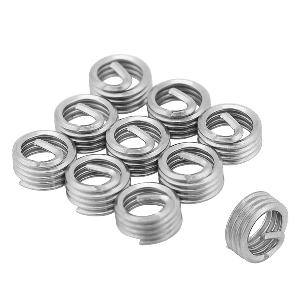 100pcs/Lot Screw Thread Insert Stainless Steel Coiled Wire Helical