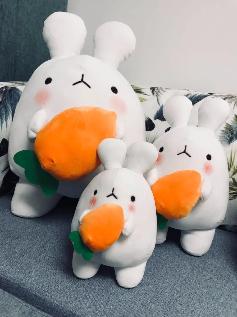 1 шт. 25 см 35 56 мультфильм белый кролик с плюшевая морковка кукла сна подушки детские творческий дом украшения Дети подарок, плюшевая игрушка