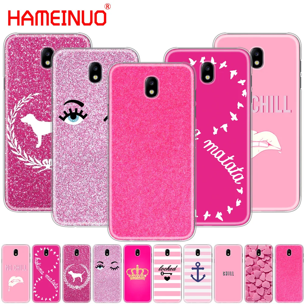 Чехол для телефона HAMEINUO однотонный розовый чехол с принтом Samsung Galaxy J3 J5 J7 2017 J527 J727