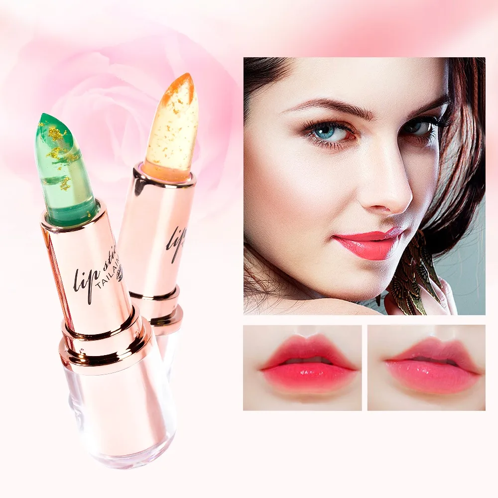 

Brand Transparent Lipstick Natural Flower Makeup Long-lasting Moisturizer Lip stick Waterproof Color Change Cosmetics Lipstick