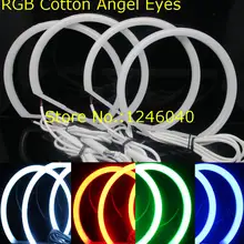 Комплект колец с дистанционным управлением 2*131 мм и 2*146 мм из хлопка RGB Angel eyes halo для BMW E46 A+ B без проектора 4D 16 цветов вспышки