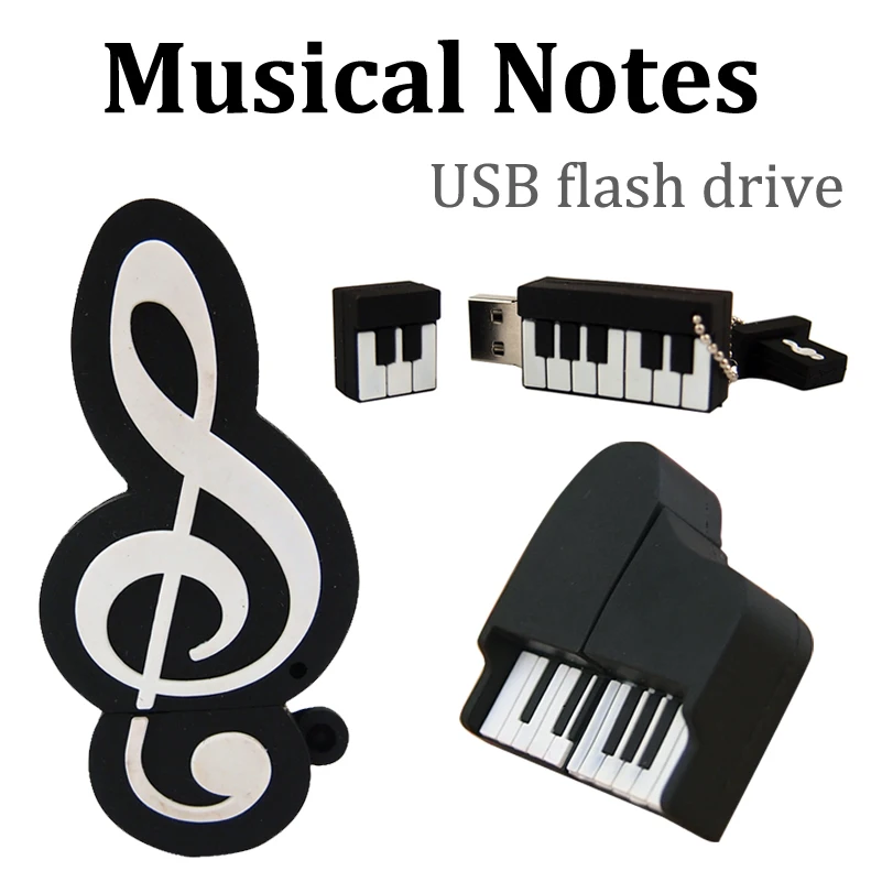 

Cartoon Music note usb flash drive 128MB 4gb 8gb 16gb pen drive musical notation pendrive 64GB 32GB memory stick U disk gift