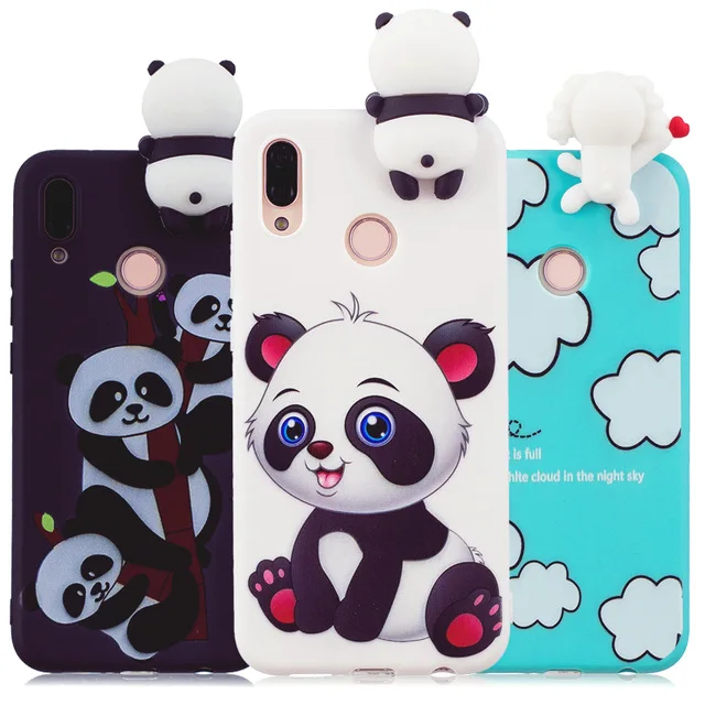 

Phone Bag Case For Huawei P10 P20 Lite Pro 3D Toys Panda Cartoon Soft TPU Cover Fundas For Huawei P9 Lite P8 Lite 2017 Y5 2017