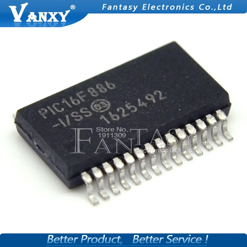 2 шт. PIC16F886 I/SS SSOP28 SSOP 16F886 28 SMD новый и оригинальный|ic flash|microcontroller smdic smd |