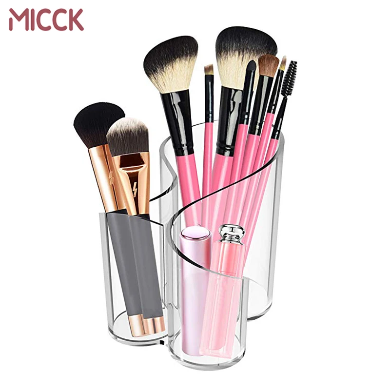 

MICCK Cosmetic Storage Lipstick Display Boxes Clear Cosmetic Makeup Brush Accessories Organizer Desktop Neatly Simple Style Boxs