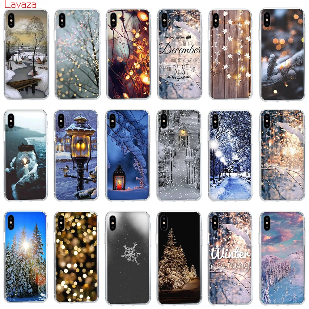 

Lavaza Landscape Winter Light Snow Hard Case for Apple iPhone 6 6s 7 8 Plus X 5 5S SE Cover for iPhone XS Max XR Cover