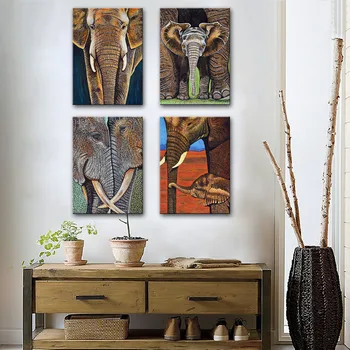 

HD Animal Elephant Canvas Art Print Painting Poster, Print Wall Pictures For Home Decoration, Wall Decor Wall Art 17032231