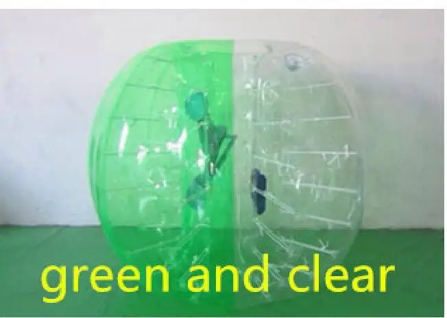tpu Материал воздушный шар Футбол Зорб мяч 1 м 1,2 м 1,5 м 1,7 м воздушный бампер мяч взрослый надувной пузырь футбол, Зорб мяч - Цвет: 1.7m Green clear