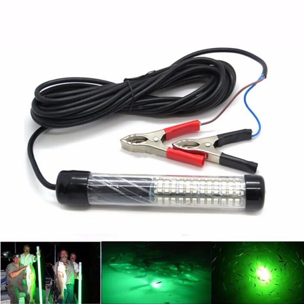  12V LED Underwater Fishing Light Lampt Night Fishing Lure Lights for Attcating Fish With 5M Wire Ca