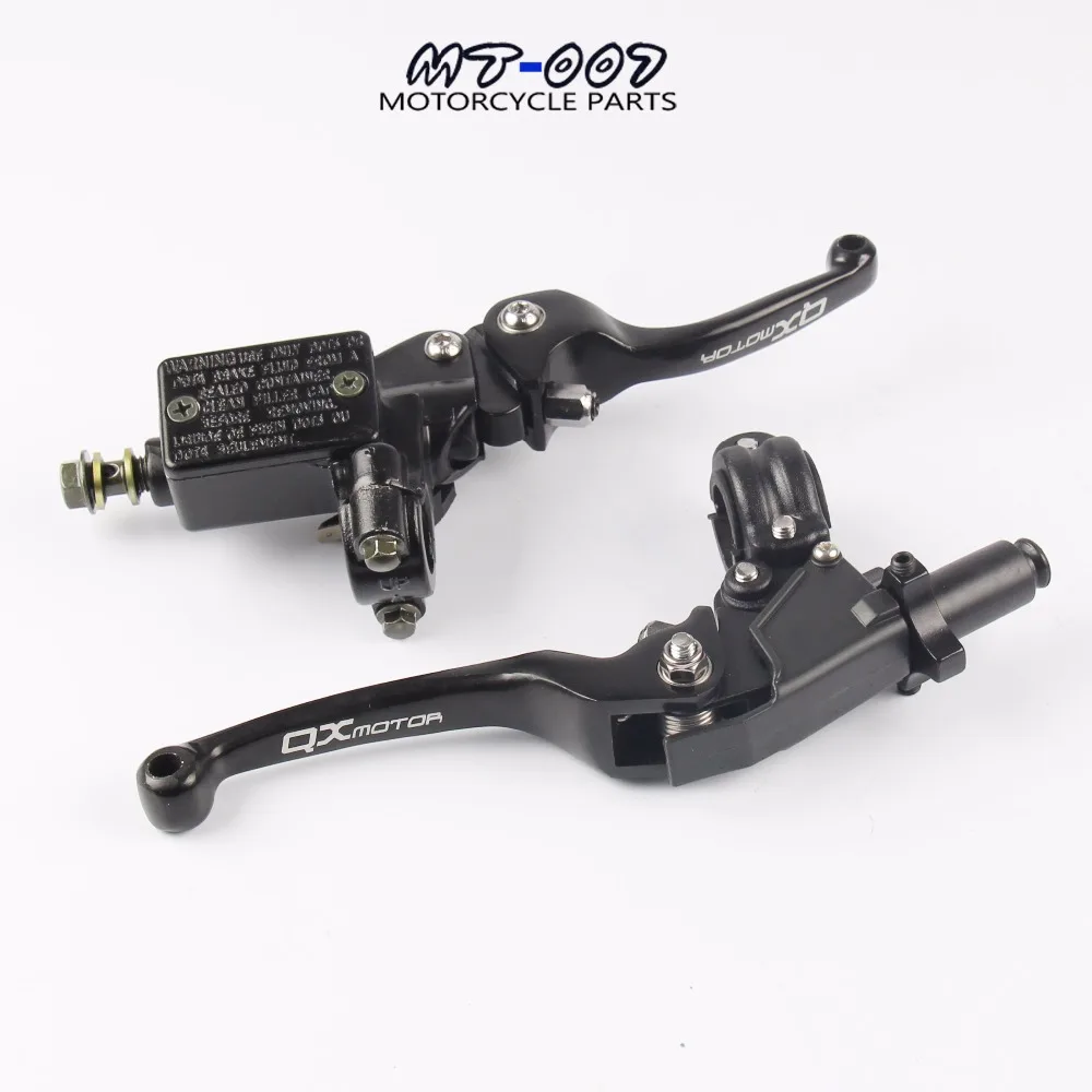 

CNC QXmotor Logo folding brake lever clutch Lever with front pump For Most Motorcycle Dirt Pit Bike Motorcross CRF KLX YZF RMZ