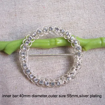 

(L0361) wholesales 50 pcs free shipping 40mm bar,outer size:55mm,chair sash buckle,silver or gold plating