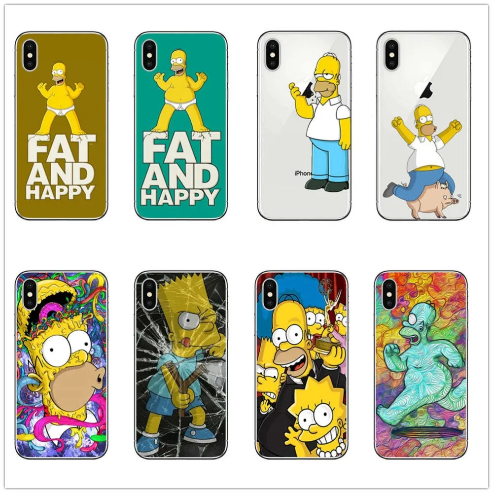 Чехол для телефона Homer J. Simpson silico TPU чехол для iPhone 5 5S SE 6 6s 7 8 PLUS X XR XS MAX Модный чехол для телефона Bart Simpson