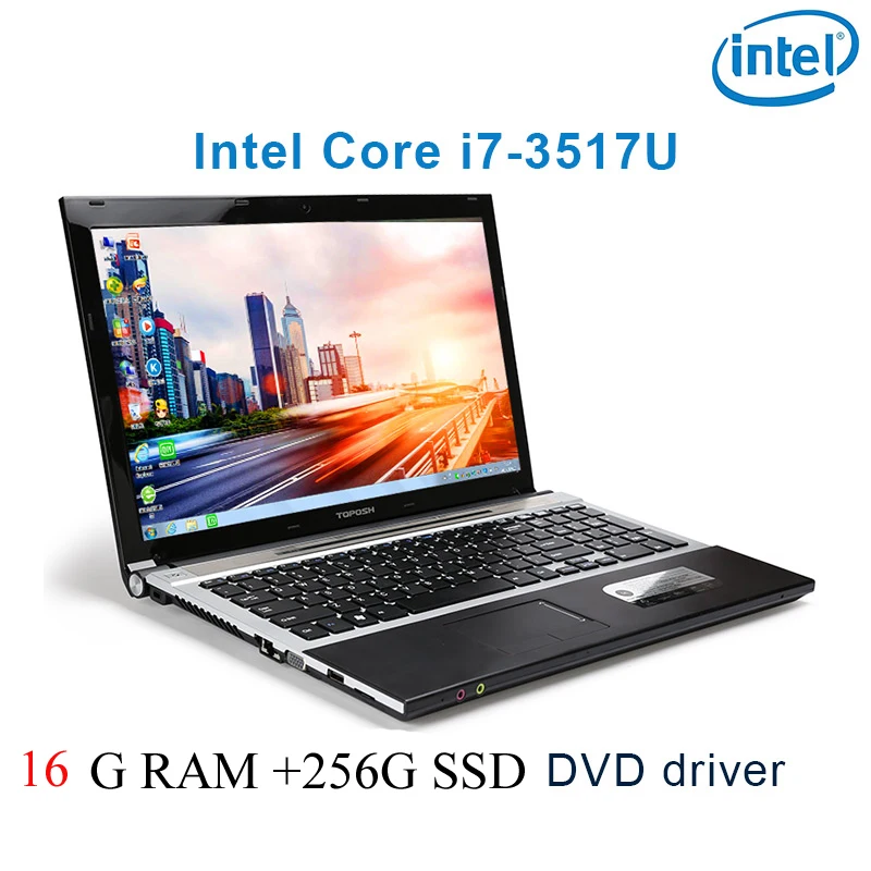 

P8-21 black 16G RAM 256G SSD i7 3517u 15.6" gaming laptop DVD driver keyboard and OS language available for choose