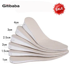 Double Skin Height Increase Insoles for Men up 15 to 40 mm Pigskin Insole Inserts foot care pads Genuine Leather material insole