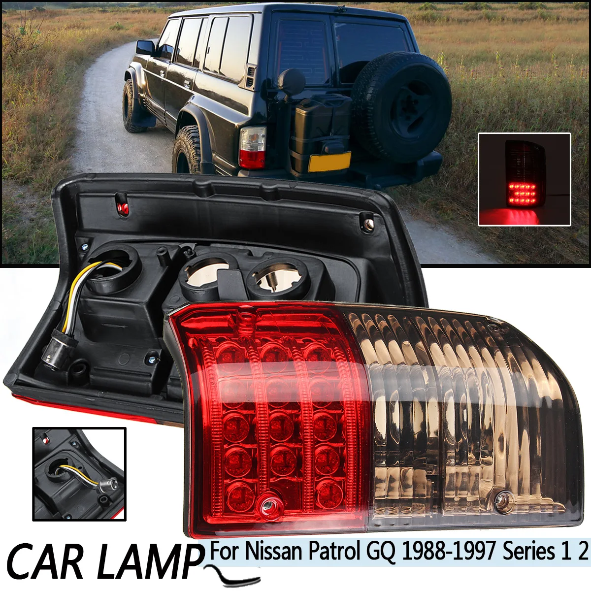 Задний стоп светильник для Nissan Patrol GQ задний сигнал 1989 1991 1994 1995 1996 серии 1 2